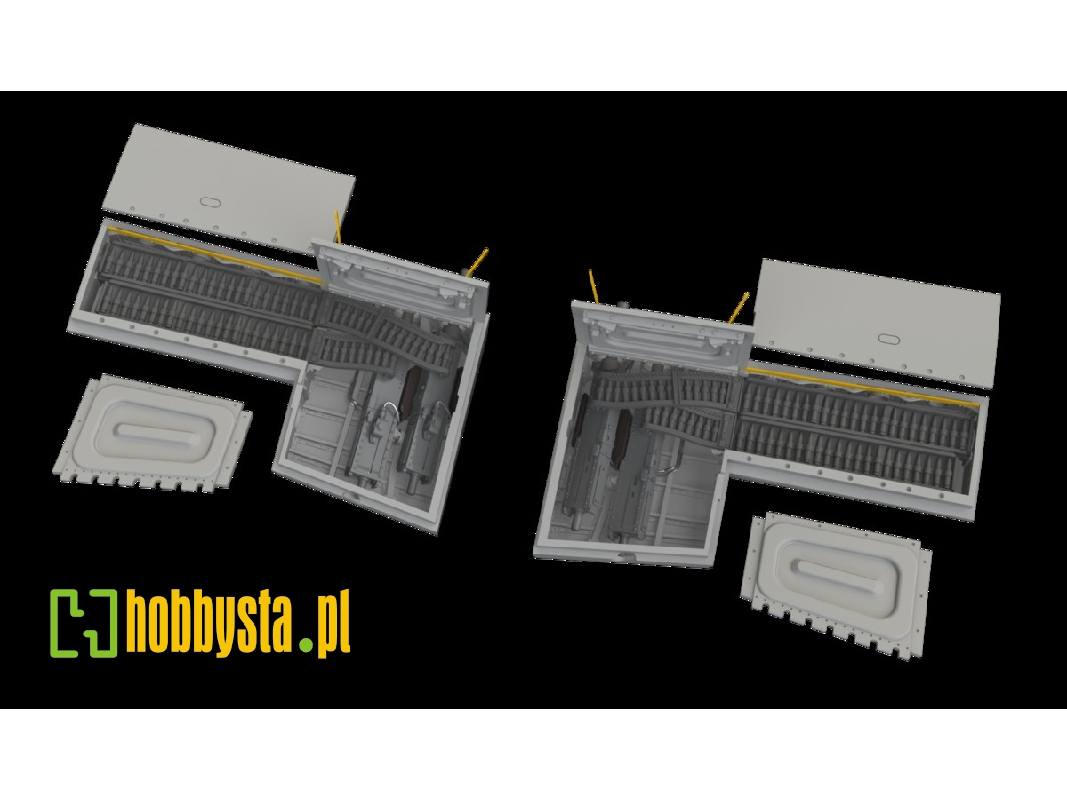 North American P-51 B/C Mustang - Gun Bays (For Eduard Kits / 3d-printed) - image 1
