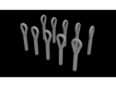 German Wwii Towing Cable Eyes (3d-printed) - image 1