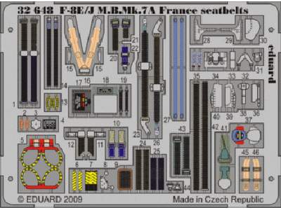 F-8E/ J M. B.Mk.7A France seatbelts 1/32 - Trumpeter - image 1