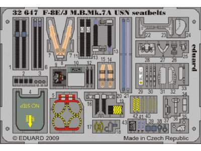 F-8E/ J M. B.Mk.7A USN seatbelts 1/32 - Trumpeter - image 1
