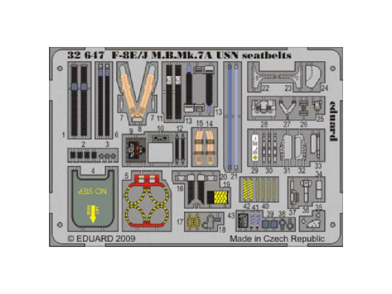 F-8E/ J M. B.Mk.7A USN seatbelts 1/32 - Trumpeter - image 1