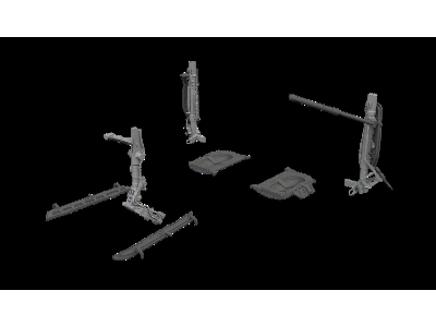 Mig-21 F - Undercarriage Legs (For Eduard Kits / 3d-printed) - image 1