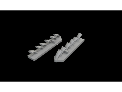 Focke Wulf Fw-190 D-9 - Exhaust Stacks (For Miniart Kits / 3d-printed) - image 1