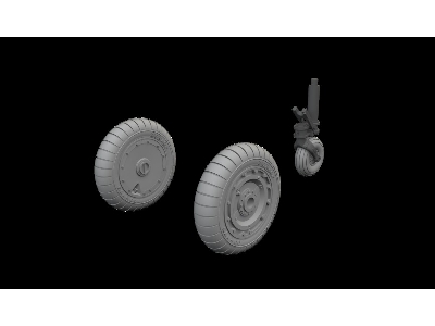 Focke Wulf Fw-190 D-9 - Wheels Set (For Miniart Kits / 3d-printed) - image 1