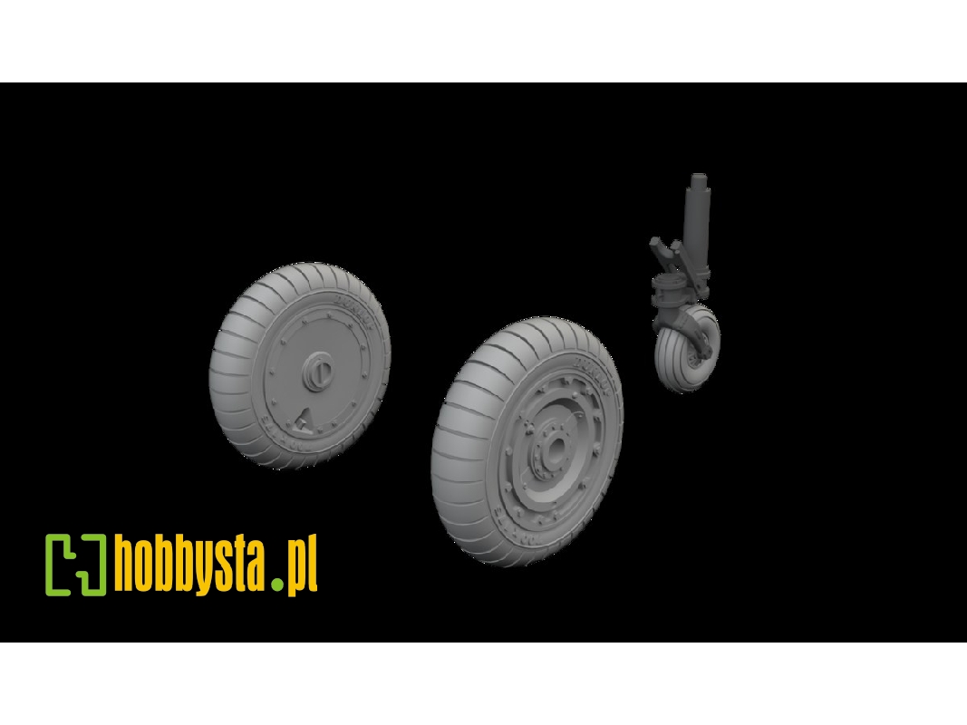 Focke Wulf Fw-190 D-9 - Wheels Set (For Miniart Kits / 3d-printed) - image 1