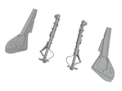 Focke Wulf Fw-190 D-9 - Undercarriage Legs (For Miniart Kits / 3d-printed) - image 2