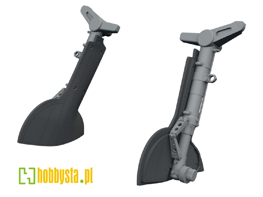 Supermarine Spitfire Mk.Ixe - Undercarriage Legs (For Airfix Kits / 3d-printed) - image 1