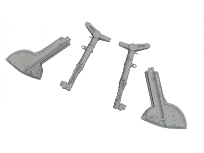 Supermarine Spitfire Mk.Ixe - Undercarriage Legs (For Airfix Kits / 3d-printed) - image 2