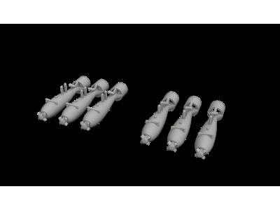Curtiss P-40 - 40lb Frag Bombs (For Eduard Kits / 3d-printed) - image 1