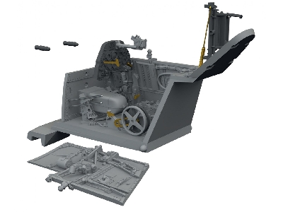 Messerschmitt Bf-109 K-4 - Cockpit (For Eduard Kits / 3d-printed) - image 1