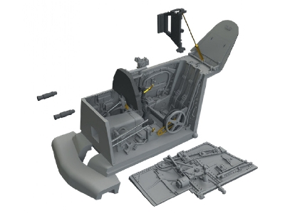 Messerschmitt Bf-109 K-4 - Cockpit (For Eduard Kits / 3d-printed) - image 2