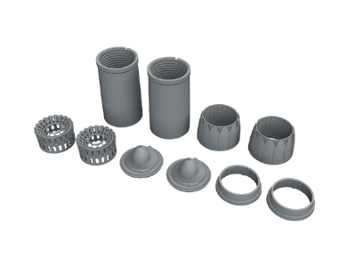 Grumman F-14 D Tomcat - Exhaust Nozzles (For Tamiya Kits / 3d-printed) - image 3