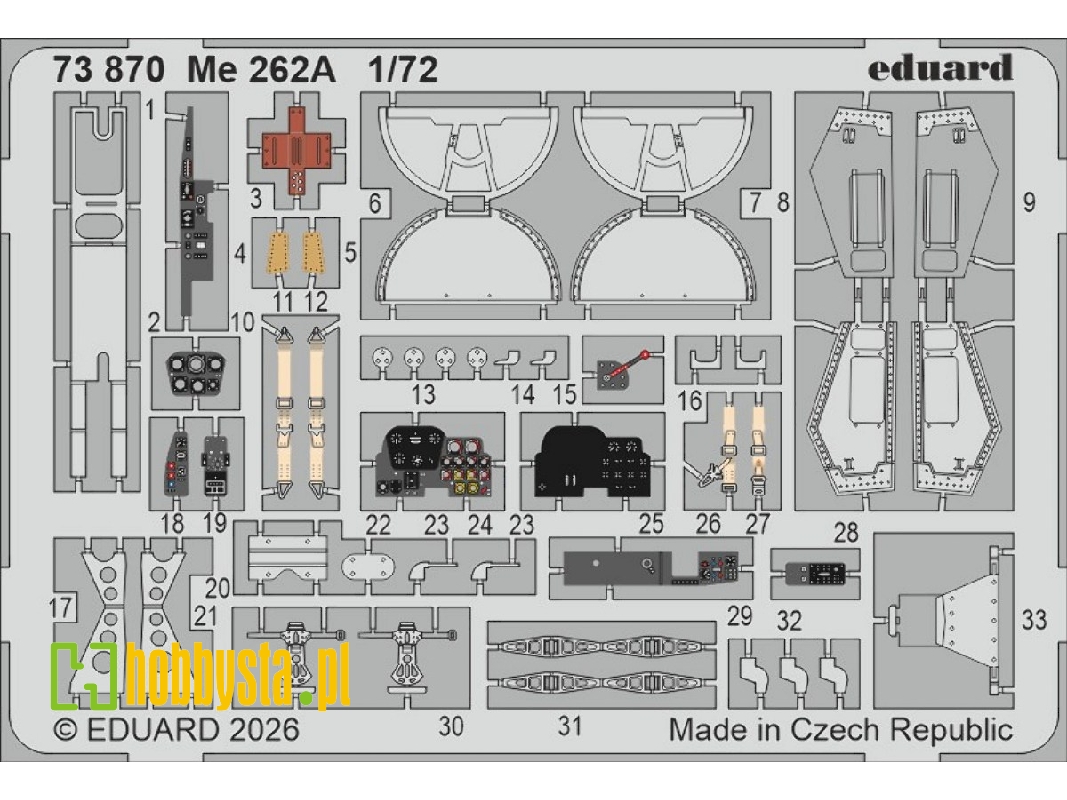 Messerschmitt Me-262 A - Pe Parts (For Arma Hobby Kits) - image 1