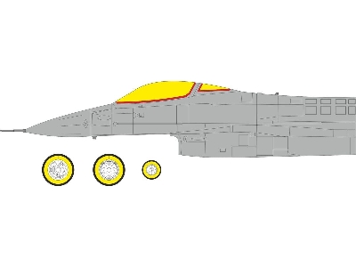 Lockheed Martin F-16 Cj Block 50 - Tface Mask Set (For Tamiya Kits) - image 1