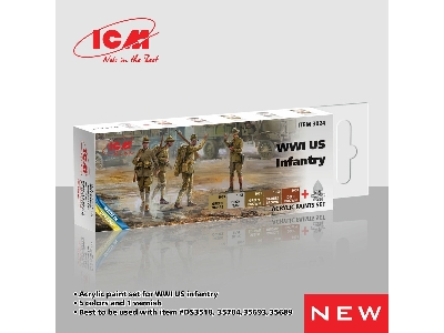 Icm 3024 Wwi U.S. Infantry Acrylic Paints Set - image 1