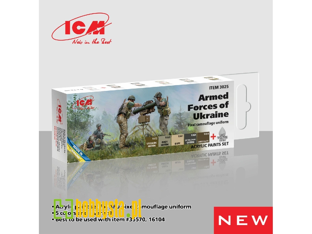 Icm 3025 Armed Forces Of Ukraine Acrylic Paints Set - image 1