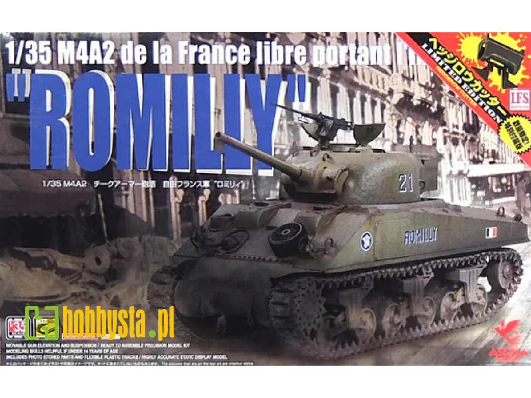 Sherman M4a2 De La France Libre Portant L'inscription "romilly" - image 1