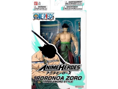 Anime Heroes One Piece Roronoa Zoro (Three Sword Style) - image 1