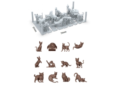 Cats (12 Pcs / 3d-printed) - image 2