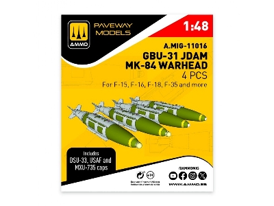 Gbu-31 Jdam / Mk-84 Warhead (4 Pcs / 3d-printed) - image 1