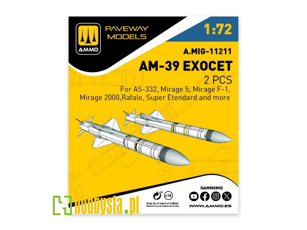 Am-39 Exocet (2 Pcs / 3d-printed) - image 1