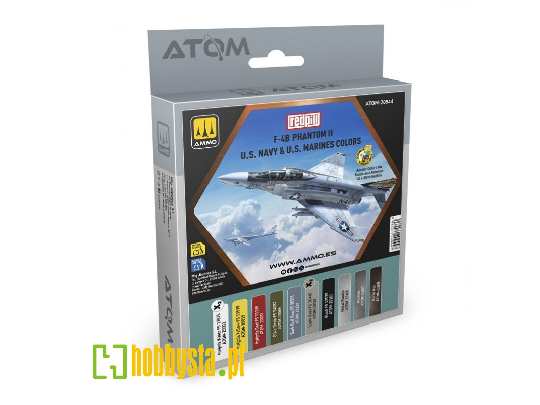 Atom-20944 F-4b Phantom Ii Us Navy & Us Marines Colors - image 1