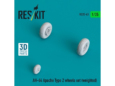 Ah-64 Apache - Type 2 Weighted Wheels Set (3d-printed) - image 2
