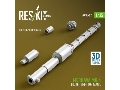 Merkava Mk.4 - Mg253 (120 Mm) Gun Barrel (For Meng & Hobby Boss Kits / 3d-printed) - image 2