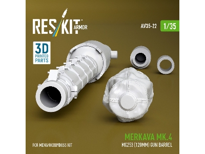 Merkava Mk.4 - Mg253 (120 Mm) Gun Barrel (For Meng & Hobby Boss Kits / 3d-printed) - image 3