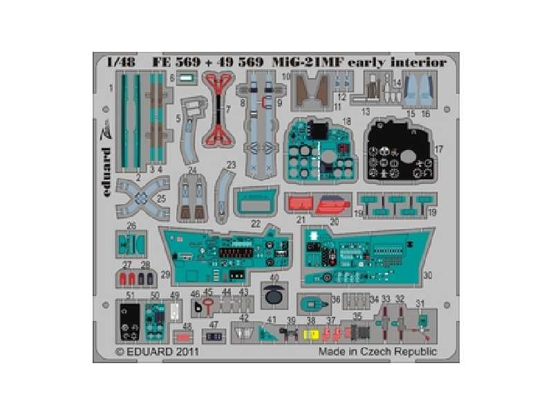 MiG 21MF interior 1/48 - Eduard - image 1