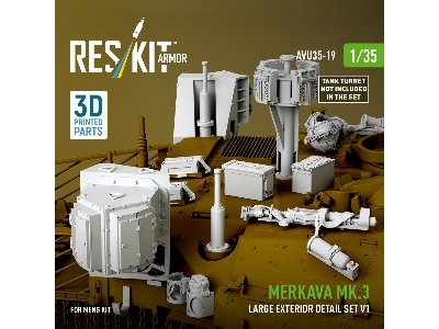 Merkava Mk.3 - Large Exterior Detail Set Volume 1 (For Meng Kits / 3d-printed) - image 2