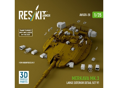 Merkava Mk.3 - Large Exterior Detail Set Volume 1 (For Hobby Boss Kits / 3d-printed) - image 2