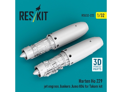 Horten Ho 229 - 3d-printed Jet Engines Junkers Jumo 004  (2 Pcs / For Takom Kits) - image 1