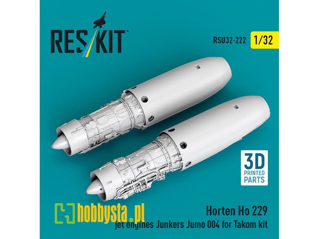 Horten Ho 229 - 3d-printed Jet Engines Junkers Jumo 004  (2 Pcs / For Takom Kits) - image 1