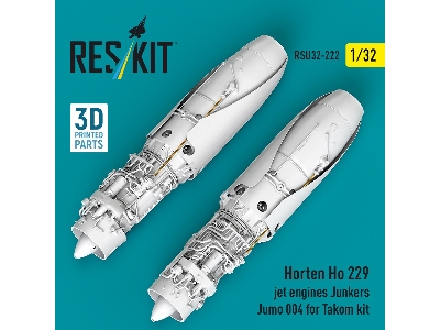 Horten Ho 229 - 3d-printed Jet Engines Junkers Jumo 004  (2 Pcs / For Takom Kits) - image 2
