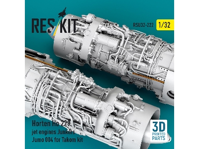 Horten Ho 229 - 3d-printed Jet Engines Junkers Jumo 004  (2 Pcs / For Takom Kits) - image 3