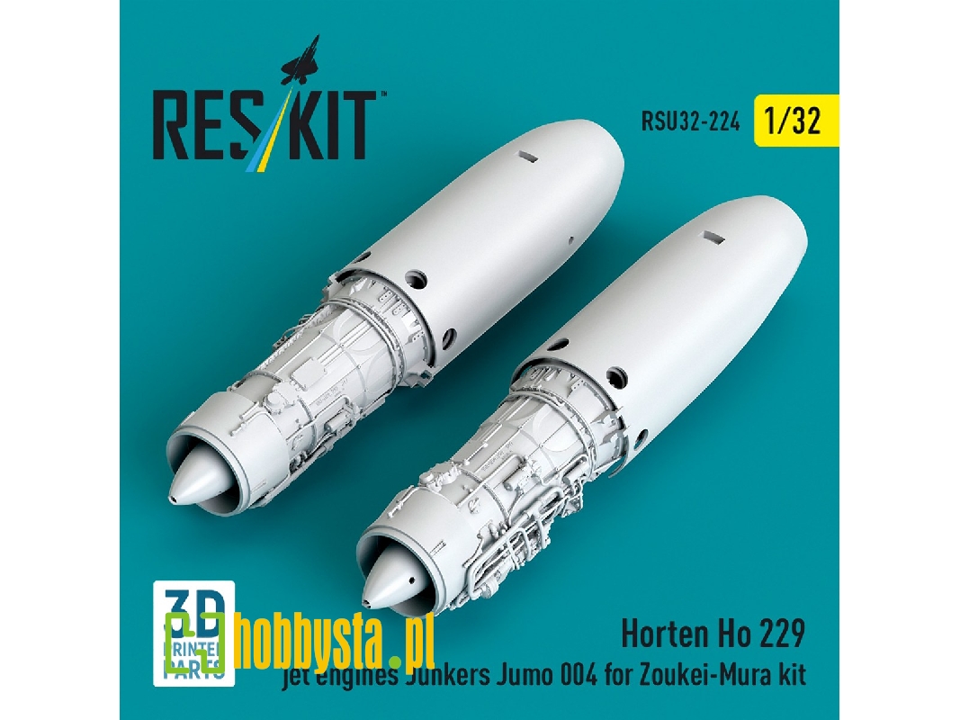Horten Ho 229 - 3d-printed Jet Engines Junkers Jumo 004  (2 Pcs / For Zoukei Mura Kits) - image 1