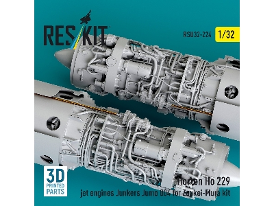 Horten Ho 229 - 3d-printed Jet Engines Junkers Jumo 004  (2 Pcs / For Zoukei Mura Kits) - image 3