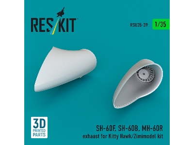 Sikorsky Sh-60f / Sh-60b And Mh-60r - Exhaust (For Kitty Hawk & Zimimodel Kits / 3d-printed) - image 1