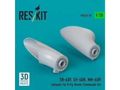 Sikorsky Sh-60f / Sh-60b And Mh-60r - Exhaust (For Kitty Hawk & Zimimodel Kits / 3d-printed) - image 2