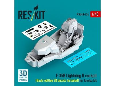 Lockheed Martin ​f-35b Lightning Ii - Cockpit Basic Edition 3d Decals Included (For Tamiya Kits / 3d-printed) - image 1