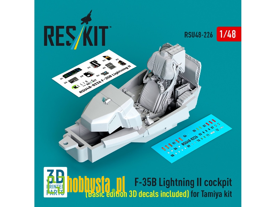 Lockheed Martin ​f-35b Lightning Ii - Cockpit Basic Edition 3d Decals Included (For Tamiya Kits / 3d-printed) - image 1