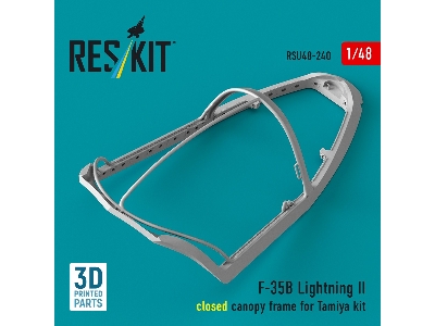 Lockheed Martin F-35 B Lightning Ii - Closed Canopy Frame (For Tamiya Kits / 3d-printed) - image 1