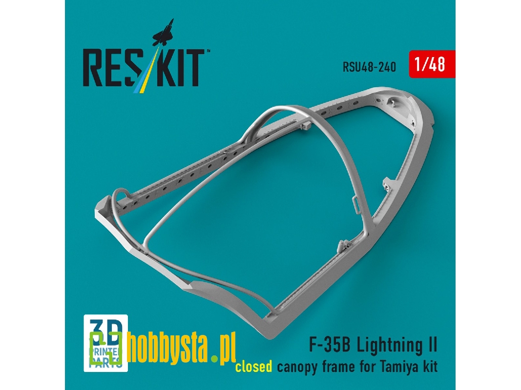 Lockheed Martin F-35 B Lightning Ii - Closed Canopy Frame (For Tamiya Kits / 3d-printed) - image 1