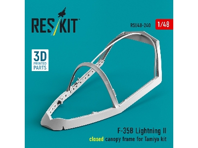 Lockheed Martin F-35 B Lightning Ii - Closed Canopy Frame (For Tamiya Kits / 3d-printed) - image 2