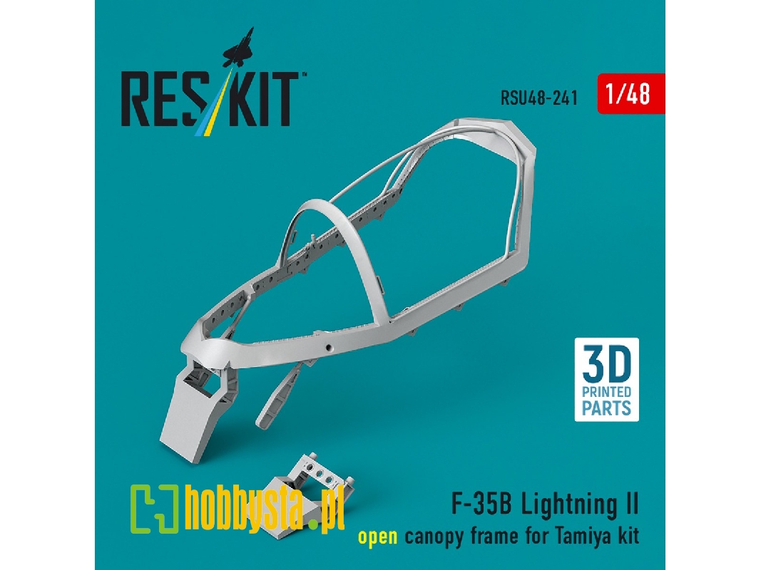 Lockheed Martin F-35 B Lightning Ii - Open Canopy Frame (For Tamiya Kits / 3d-printed) - image 1