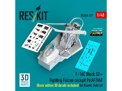 F-16 C Block 52+ Fighting Falcon  - Cockpit Pol Af / Haf Basic Edition 3d Decals Included)  (For Kinetic Gold Kits / 3d-printed)