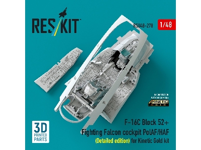 F-16 C Block 52+ Fighting Falcon  - Cockpit Pol Af / Haf Detailed Edition (For Kinetic Gold Kits / 3d-printed) - image 2