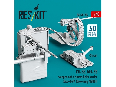 Sikorsky Ch-53 And Mh-53 - Weapon Set & Ammo Belts Feeder (Gau-16/A (Browning M2hb) (3 Pcs / 3d-printed) - image 2
