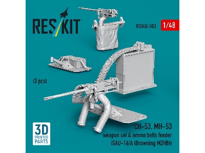 Sikorsky Ch-53 And Mh-53 - Weapon Set & Ammo Belts Feeder (Gau-16/A (Browning M2hb) (3 Pcs / 3d-printed) - image 3